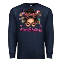 Navy Small business messy bun Premium Sweatshirt - texasbilliewilder