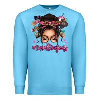 Ocean Blue Small business messy bun Premium Sweatshirt - texasbilliewilder