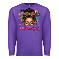 Purple Small business messy bun Premium Sweatshirt - texasbilliewilder