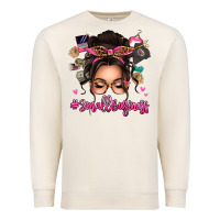 Sandshell Small business messy bun Premium Sweatshirt - texasbilliewilder