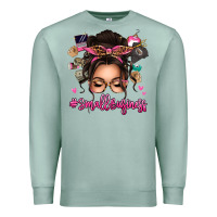 Seafoam Small business messy bun Premium Sweatshirt - texasbilliewilder
