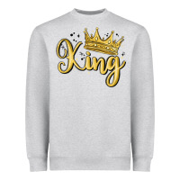 Heather Grey king Heavyweight Sweatshirt - MaliasSmallBusiness