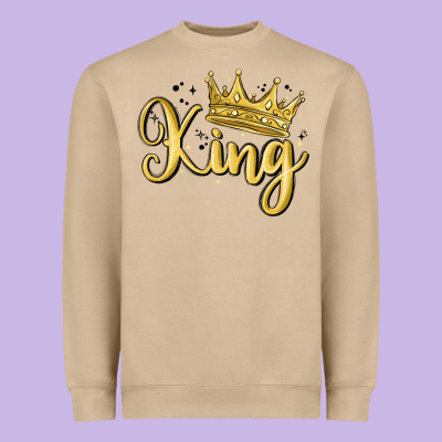 King Heavyweight Sweatshirt Designed By Maliassmallbusiness