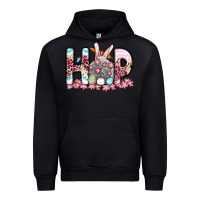 Black Easter Day Hop bunny Urban Hoodie - OliviaCreatesArt