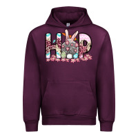 Mauve Wine Easter Day Hop bunny Urban Hoodie - OliviaCreatesArt