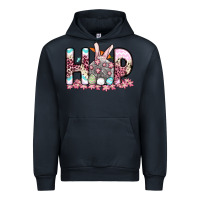 Navy Easter Day Hop bunny Urban Hoodie - OliviaCreatesArt