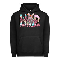 Pigment Black Easter Day Hop bunny Urban Hoodie - OliviaCreatesArt