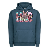 Pigment Midnight Navy Easter Day Hop bunny Urban Hoodie - OliviaCreatesArt