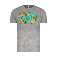 Cloud Rock glitter leopard turquoise background Vintage Tee - AdoDesignShop