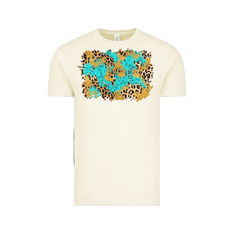 Glitter Leopard Turquoise Background Vintage Tee by AdoDesignShop | Teevron