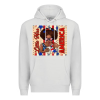 Dove Grey little miss america Premium Hoodie - TumblerDesignByShophia