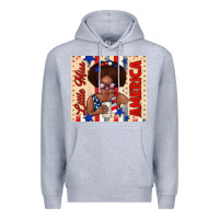 Heather Grey little miss america Premium Hoodie - TumblerDesignByShophia