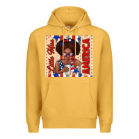 Mustard little miss america Premium Hoodie - TumblerDesignByShophia