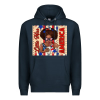 Navy little miss america Premium Hoodie - TumblerDesignByShophia