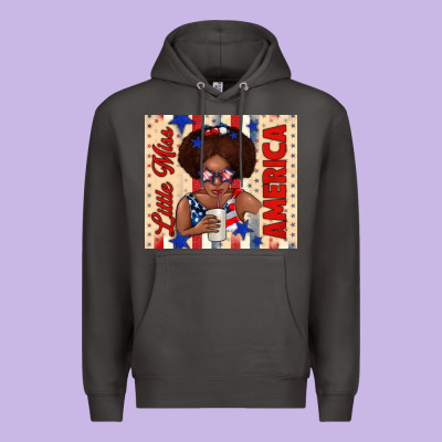 Little Miss America Premium Hoodie Designed By Tumblerdesignbyshophia
