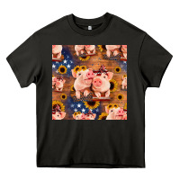 Asphalt american pigs seamless pattern Heavy Core Tee - HRA Design Shop