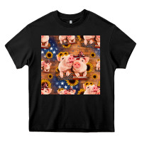 Black american pigs seamless pattern Heavy Core Tee - HRA Design Shop