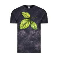 Cloud Black green leaf Vintage Tee - BarkalooDesign