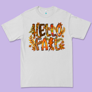 Hello Fall Premium Tee Designed By Racoondesign