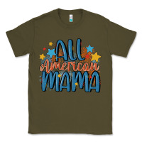 Army Green all american mama Classic Tee - MaliasSmallBusiness