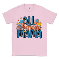Bubblegum Pink all american mama Classic Tee - MaliasSmallBusiness