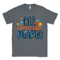 Charcoal Heather all american mama Classic Tee - MaliasSmallBusiness