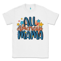 White all american mama Classic Tee - MaliasSmallBusiness
