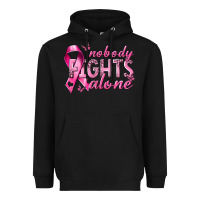 Black nobody fights alone cancer Heavyweight Hoodie - NancyCooperArtShop