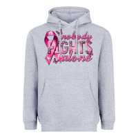 Heather Grey nobody fights alone cancer Heavyweight Hoodie - NancyCooperArtShop