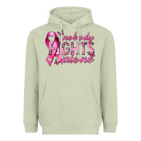 Matcha nobody fights alone cancer Heavyweight Hoodie - NancyCooperArtShop