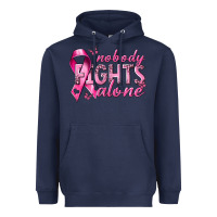 Navy nobody fights alone cancer Heavyweight Hoodie - NancyCooperArtShop