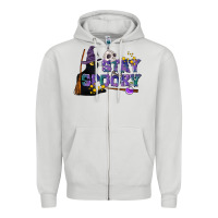 Dove Grey Stay Spooky With Black Cat Zipper Hoodie - LillyAllenDesigns