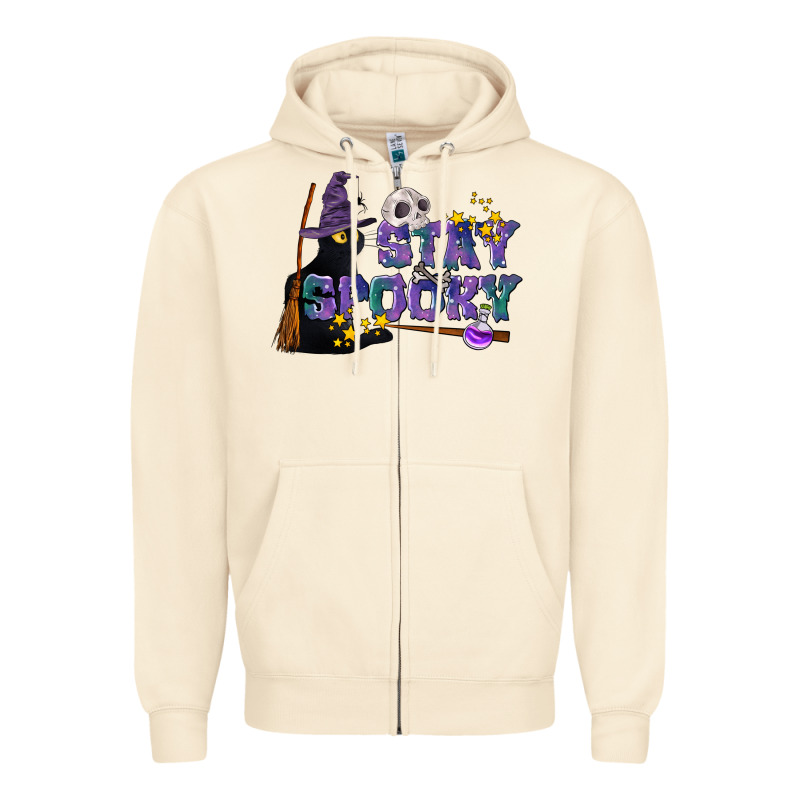 Stay Spooky With Black Cat Zipper Hoodie by LillyAllenDesigns | Teevron