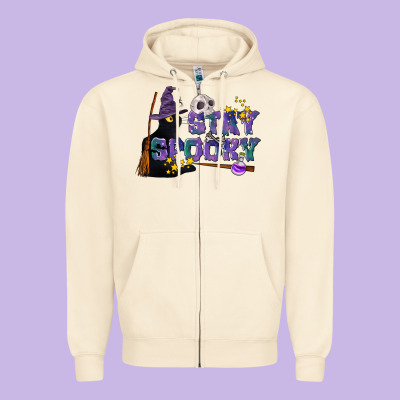 Stay Spooky With Black Cat Zipper Hoodie Designed By Lillyallendesigns