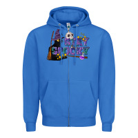 True Royal Stay Spooky With Black Cat Zipper Hoodie - LillyAllenDesigns