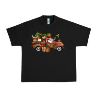 Black Christmas Truck Elf Santa snowman reindeer Urban Heavy Tee - NancyCooperArtShop