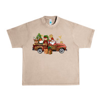 French Oak Christmas Truck Elf Santa snowman reindeer Urban Heavy Tee - NancyCooperArtShop