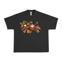 Pigment Black Christmas Truck Elf Santa snowman reindeer Urban Heavy Tee - NancyCooperArtShop