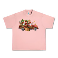 Salmon Christmas Truck Elf Santa snowman reindeer Urban Heavy Tee - NancyCooperArtShop