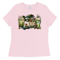 Bubblegum Pink veteran coffee cups Ladies Tee - Zillion Design Studio