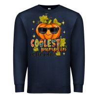 Navy Coolest Pumpkin In The Patch Premium Sweatshirt - texasbilliewilder