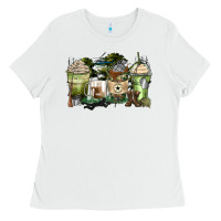 White veteran coffee cups Ladies Tee - Zillion Design Studio