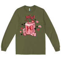 Army Green mini coffee cups Long Sleeve Tee - MaliasSmallBusiness