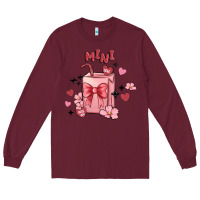 Burgundy mini coffee cups Long Sleeve Tee - MaliasSmallBusiness