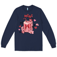Navy mini coffee cups Long Sleeve Tee - MaliasSmallBusiness