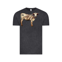 Vintage Black Texas Longhorn Heifer Vintage Tee - LillyAllenDesigns