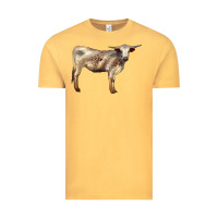 Vintage Mustard Texas Longhorn Heifer Vintage Tee - LillyAllenDesigns