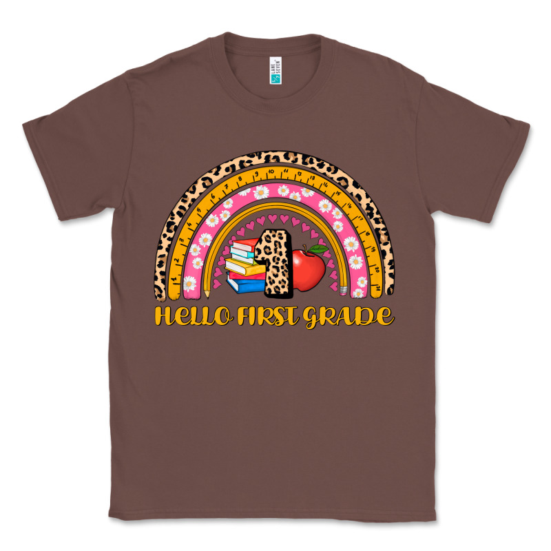 Back To School Rainbow Hello First Grade Classic Tee by AdoDesignShop | Teevron