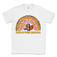 White back to school rainbow hello first grade Classic Tee - AdoDesignShop