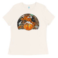 Western Pumpkin Fall Rainbow Ladies Tee | Teevron